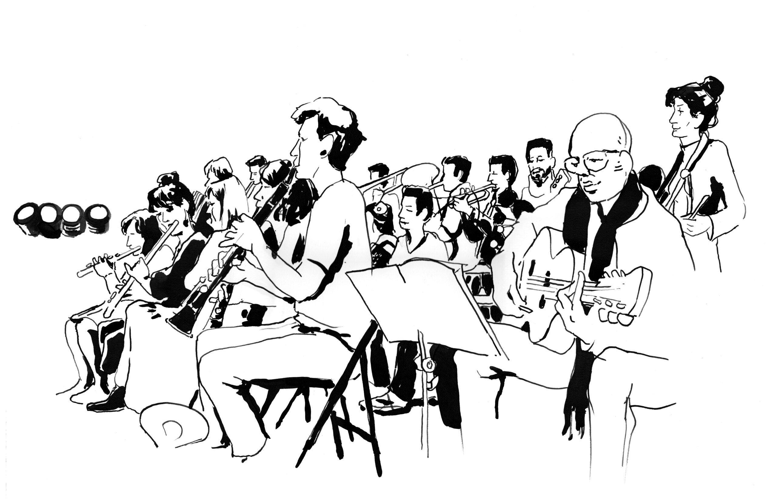 dessin de concert de l'Orchestre de la Tible