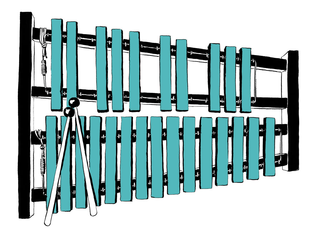 Xylophone bleu